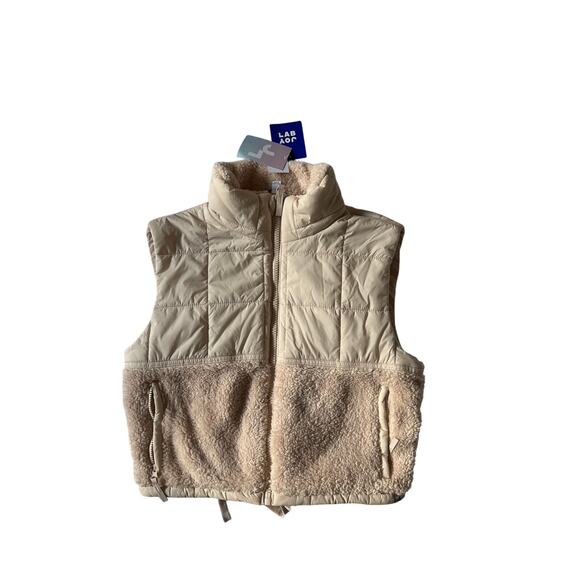 NWT Joylab Target High Pile Quilter Cream Vest M - Picture 1 of 4